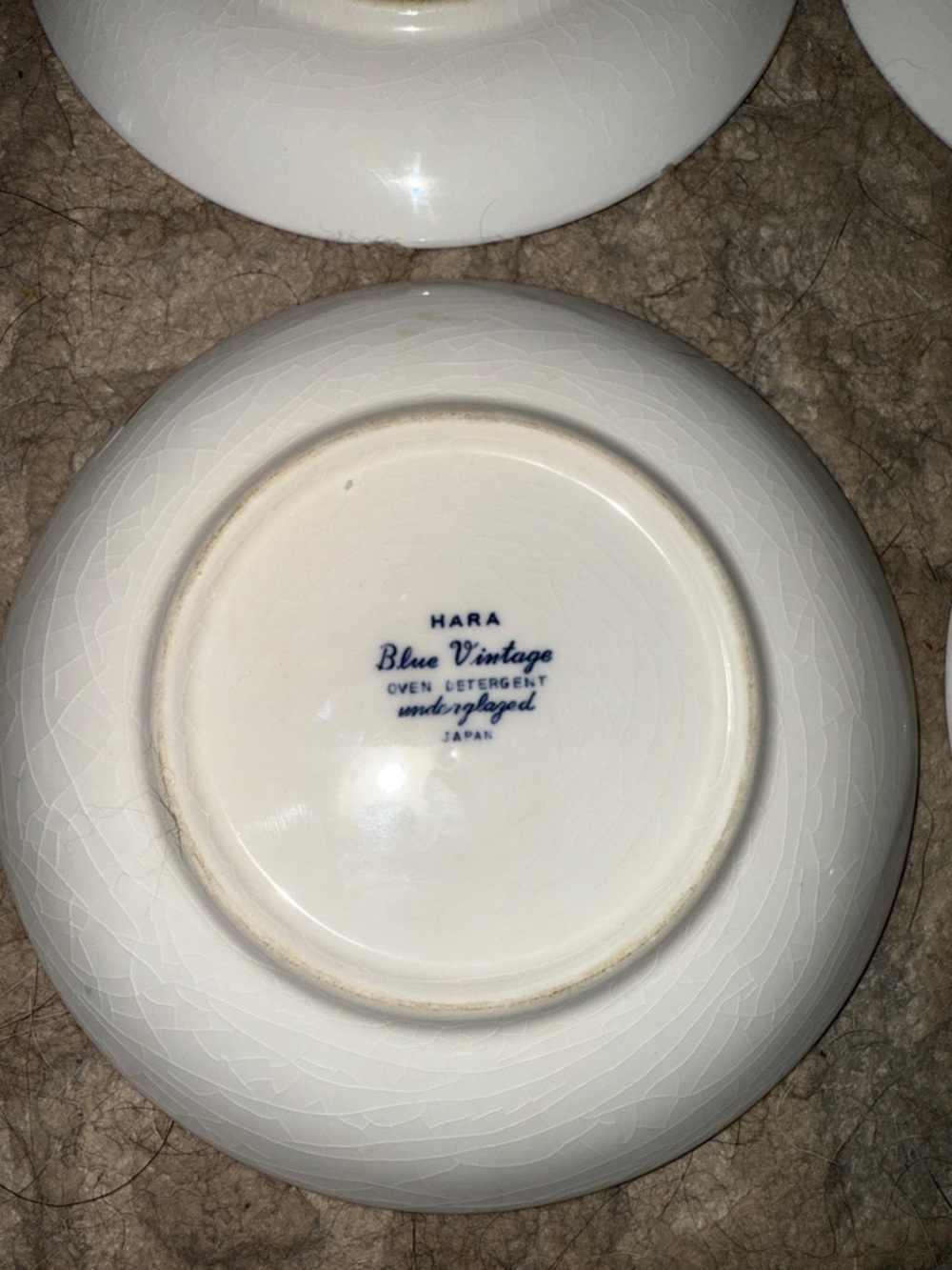 “ Blue Vintage “ Pattern Floral Fruit Dessert Plates - Set of 4 - Japan - Picture 5 of 13